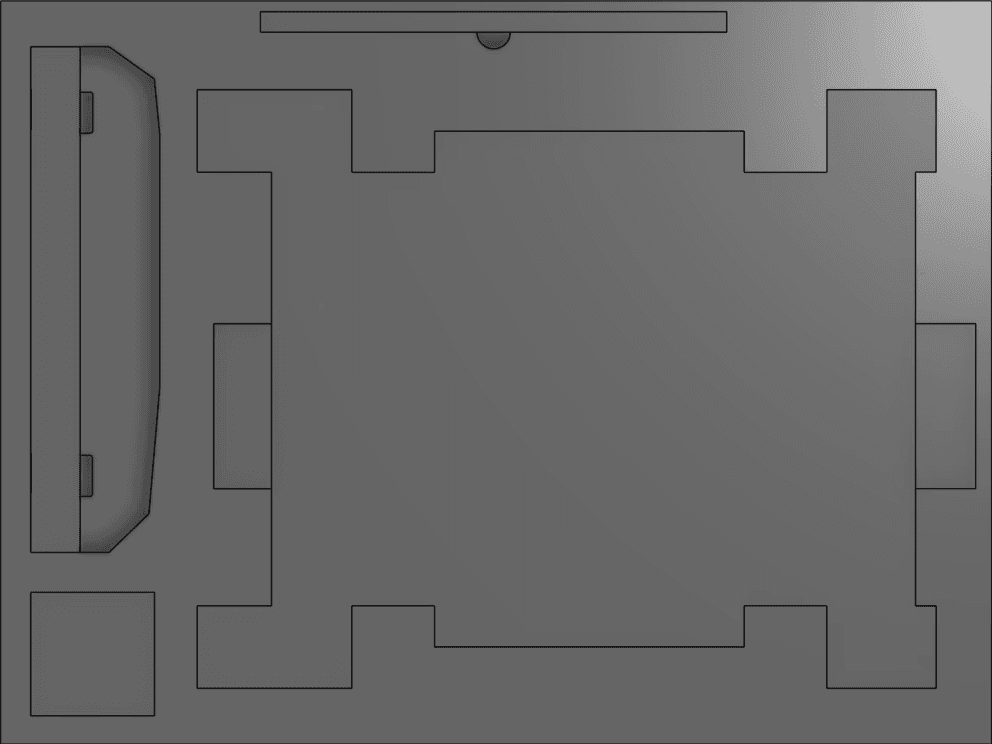 Case #1 foam layout CAD